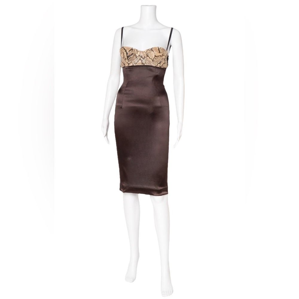 Dolce & Gabbana silk python leather dress